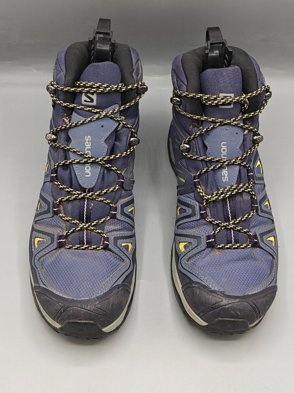 Salomon X Ultra 3 Mid GTX Boots Women’s 8 Blue / Lime Waterproof Hike Snow - Picture 4 of 12